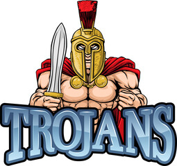 Trojan Spartan Sports Mascot