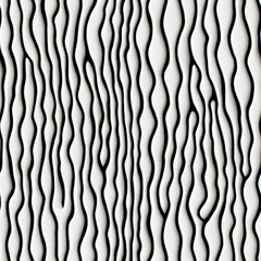 Fototapeta premium black and white waves, seamless pattern