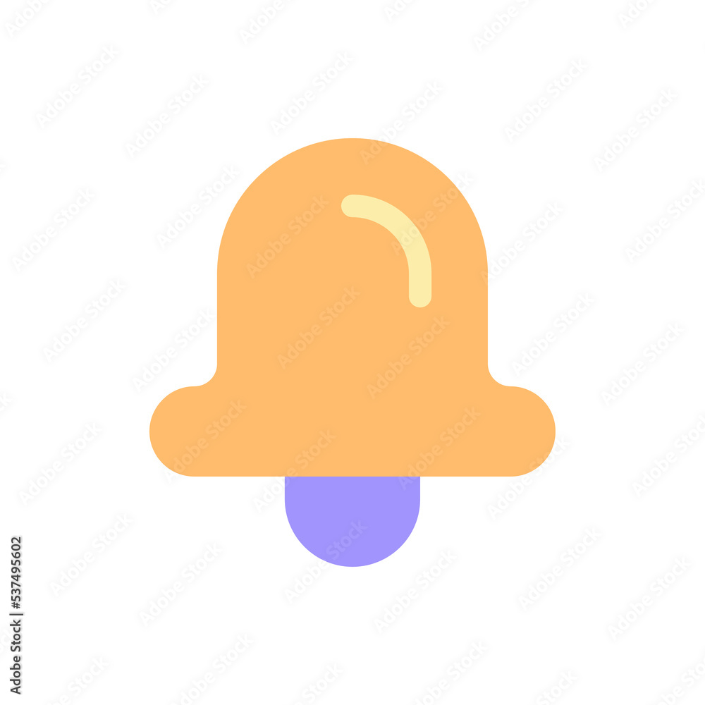 Poster bell pixel perfect flat gradient color ui icon. notification from app. informational message. simple