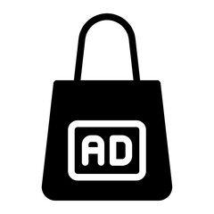 shopping bag glyph icon