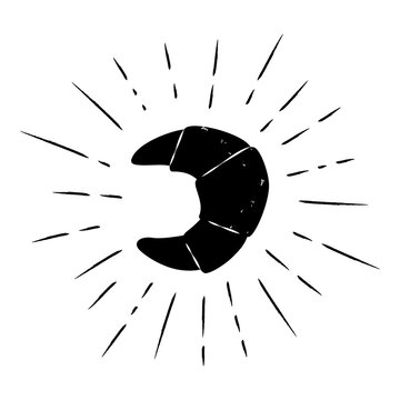 recommend clip art: croissant silhouette illustration