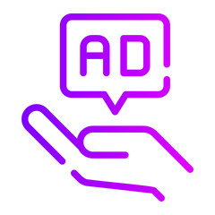 advertising gradient icon