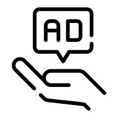 advertising line icon
