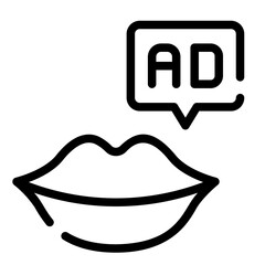 advertising line icon