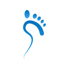 Footprint logo template design vector.