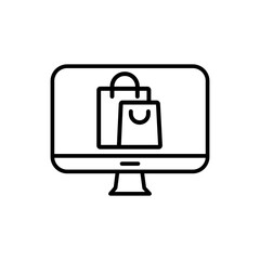 Shopping bag Icon. Symbol of Web Icons for Online Store. Premium Quality
