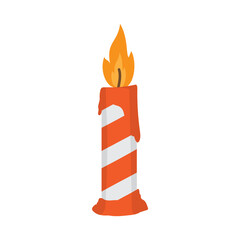 Christmas candle light hand drawn doodle element vector illustration.