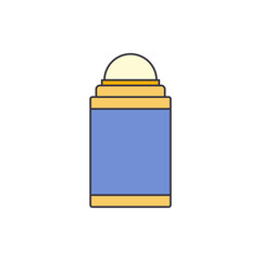 Deodorant roll icon in color, isolated on white background 