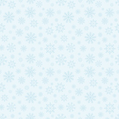 Snowflakes vector seamless pattern. Snowfall Christmas repeat backdrop. Seamless pattern Christmas snowfall, backdrop winter snowflake illustration.