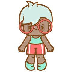 cartoon boy with glasses