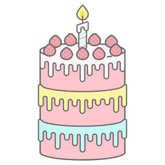 birthday cake with candle