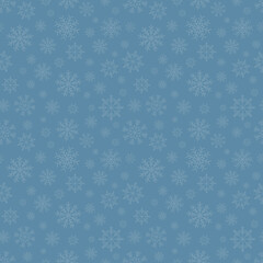 Snowflakes vector seamless pattern. Snowfall Christmas repeat backdrop. Seamless pattern Christmas snowfall, backdrop winter snowflake illustration.