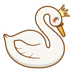 swan on a transparent background