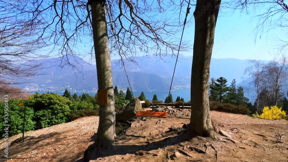 Canvas Prints Swing the World in San Grato Park, Carona, Switzerland