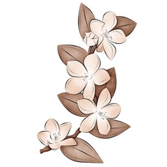 Isolated watercolor flower on a white background. Separate element for bouquets, wreaths, wedding invitations, anniversaries, birthdays, cards and congratulations.