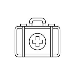 First aid icon in line style icon, isolated on white background