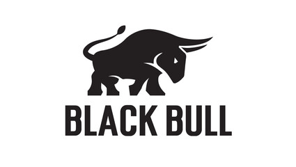Black Bull Modern Creative Minimalist Monogram Logo Design template