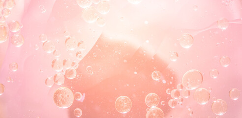 Abstract Pink water bubbles background