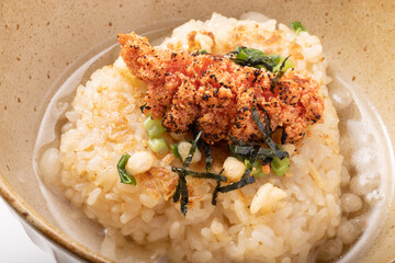 焼きおにぎり　明太子茶漬け