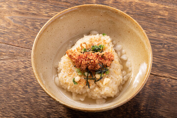 焼きおにぎり　明太子茶漬け