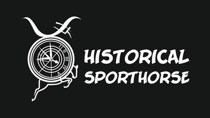 Historical Sport Horse Logo For horse racing and horse business