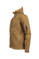 Modern men's warm jacket isolate on a white background. Casual wear. Jacket for sports and leisure.