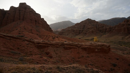 View of the mountain canyon