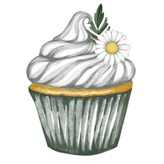 cupcake with daisy