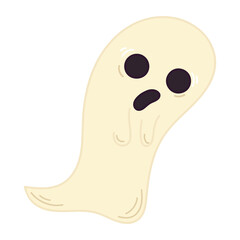Cute ghost cartoon,vector illustration clipart. Halloween, trick or treat.