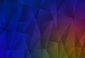 Obraz premium Dark Blue, Yellow vector low poly texture.