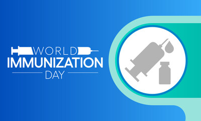 World Immunization day is observed every year on November 10, it is the process by which an individual's immune system becomes fortified against an agent. Vector illustration