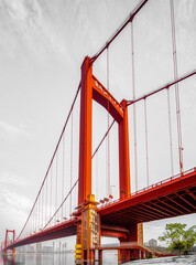 The Yingwuzhou great bridge in Wuhan, Hubei, China.