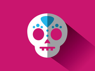 Day of the Dead, traditional mexican holiday, Dia de los Muertos, set of elements, vector illustration.. Isolated. Flat style design.