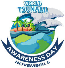 Fototapeta na wymiar World Tsunami Awareness Day