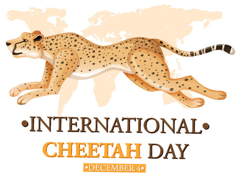 International cheetah day poster template