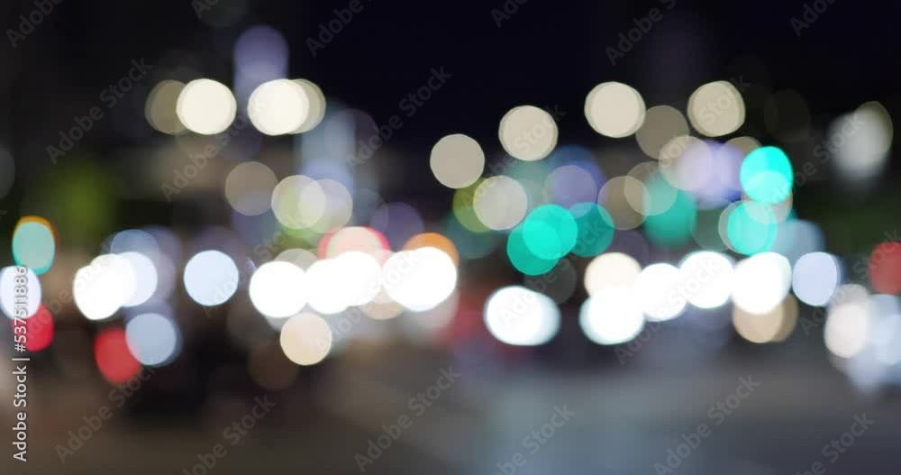 Sticker bokeh of the city at night