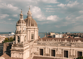 Two towers of the cathedral of Catania