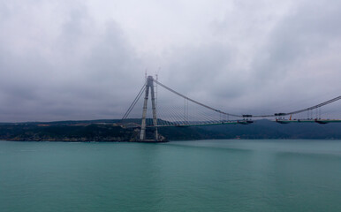 While Yavuz Sultan Selim Bridge was being built, Istanbul Turkey