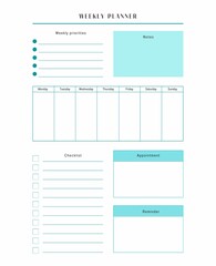 planner template for one week.
