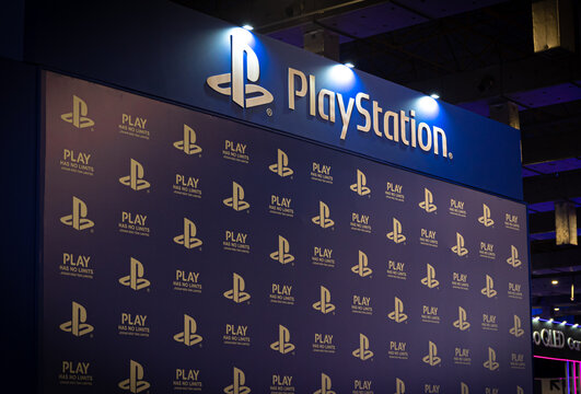 Playstation wall at BGS 2022, 11 Oct, 2022, Sao Paulo, Brazil.