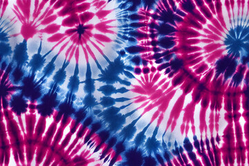 3d illustration bright pink and blue tie dye seamless pattern