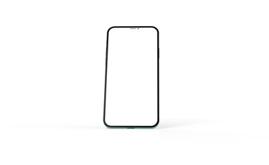 Modern glass smartphone hanging over the table