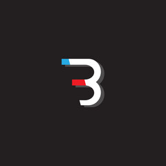 Flat design b logo template