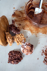 Delicious homemade cookies. Baked pastry, sugar dessert