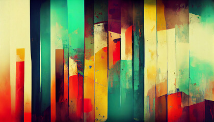 Abstract rerto colorful and textured design