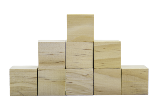  blank  wooden cubes- PNG alpha channel - graphic resources