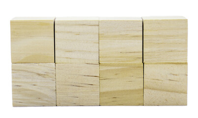  blank  wooden cubes- PNG alpha channel - graphic resources