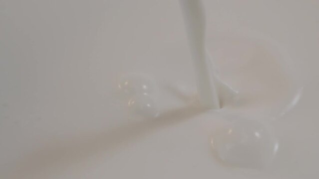 Milk being poured into milk
