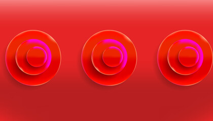 illustration of circles on a red background, for print and the interne
