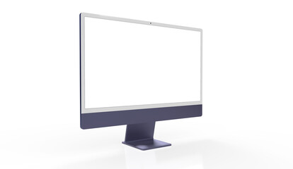 Mockup of modern desktop computer isolated